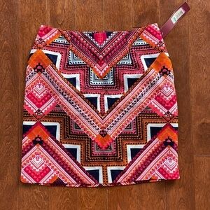 Merona mini skirt size 2 printed skirt. NWT